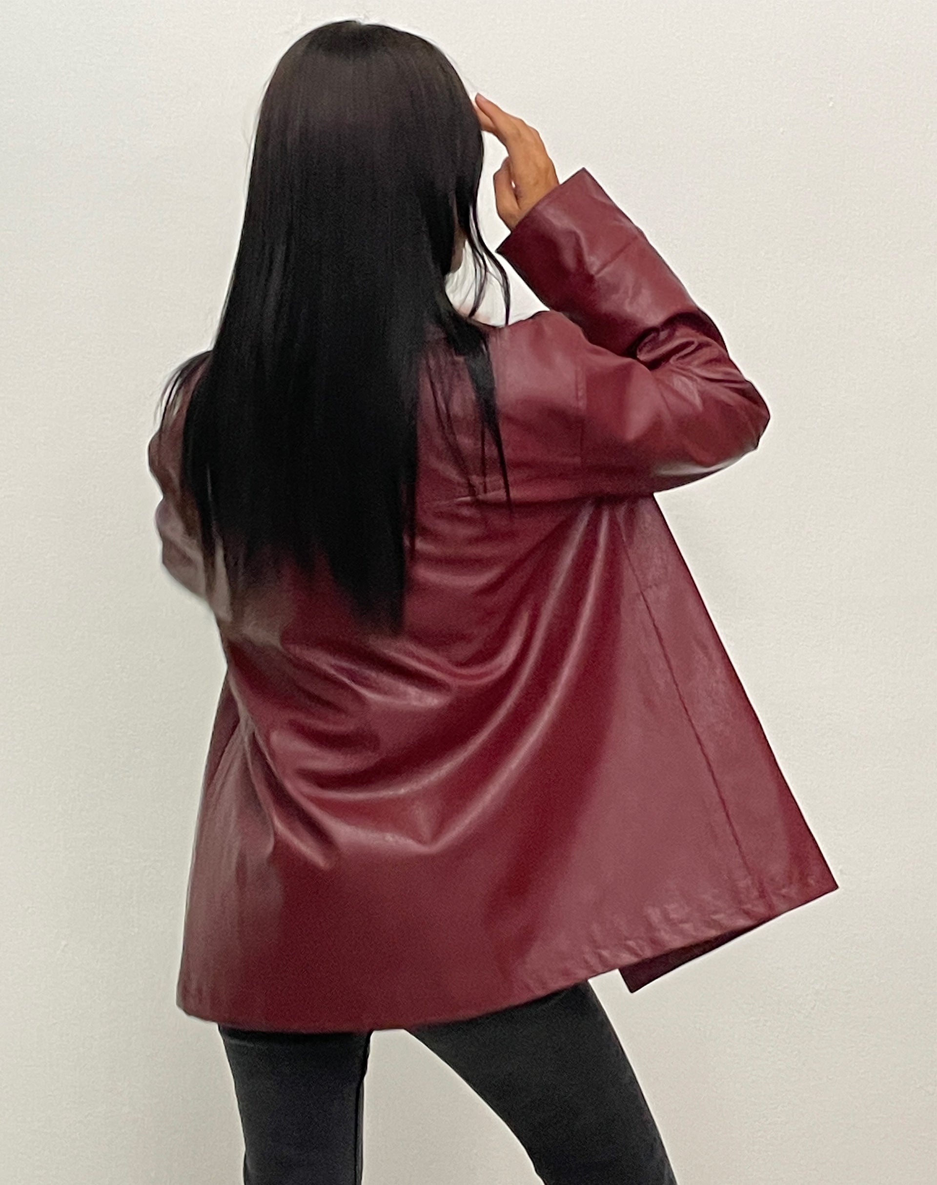 image of Walta Jacket in PU Redwood