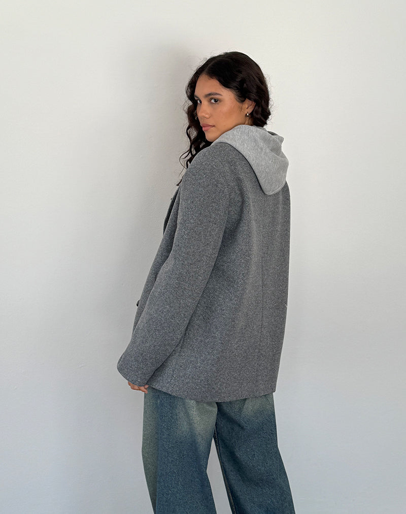 Image of Binaiya Oversized Wool Blazer in Grey