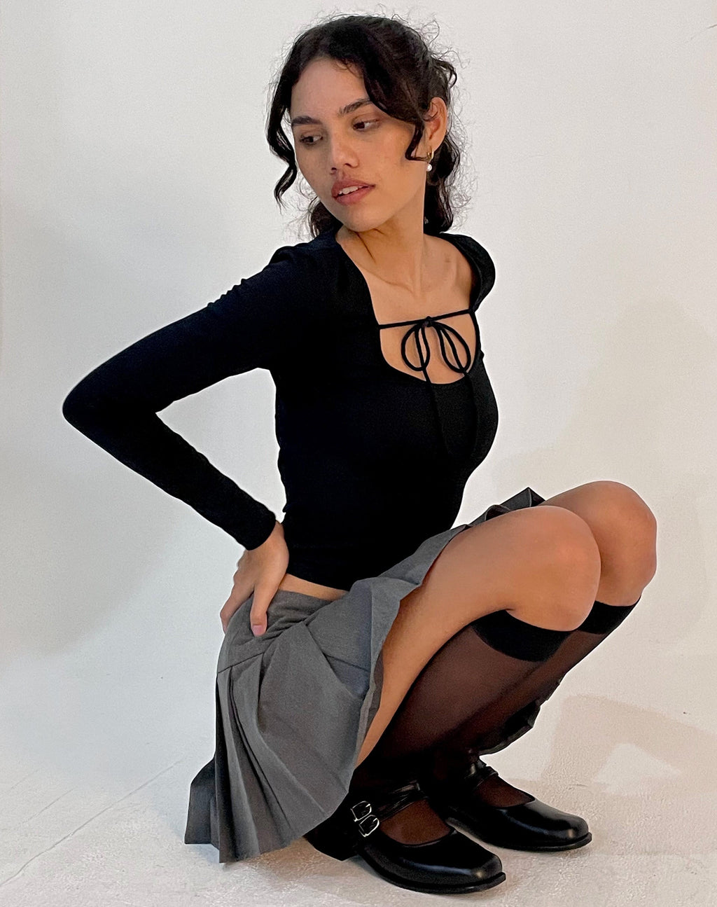 Omara Trouser Skirt in Black