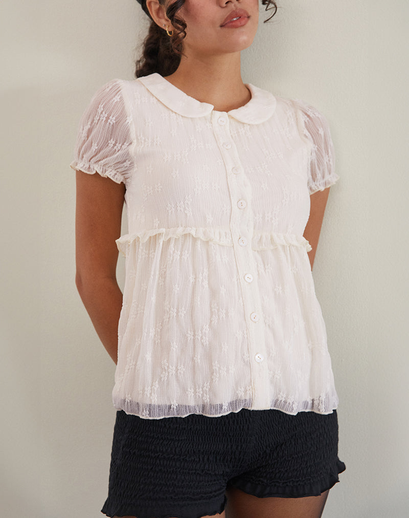 Image of Immy Blouse in Lace Ivory