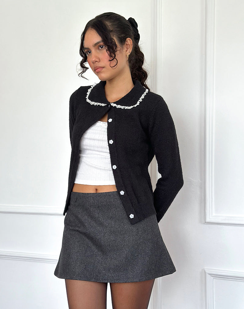 Iniya Aline Mini Skirt in Dark Grey