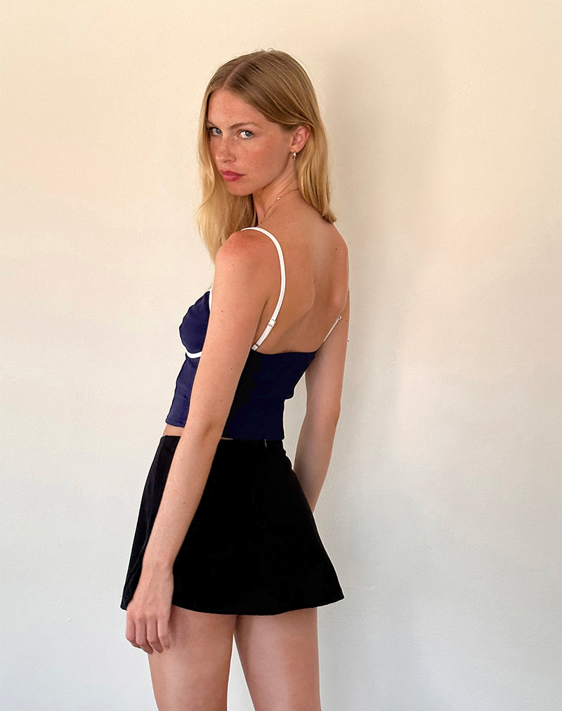Image of Insa Tailored Cami Top in Navy