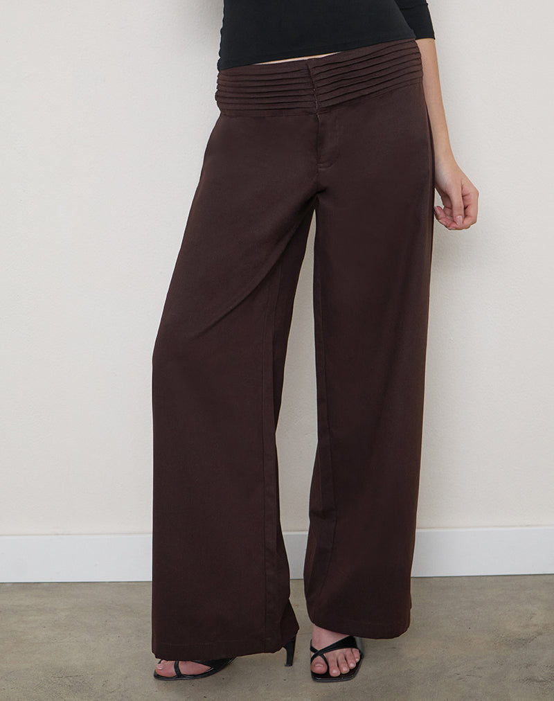 Image of Sadasi Trouser in Twill Bitter Chocolate