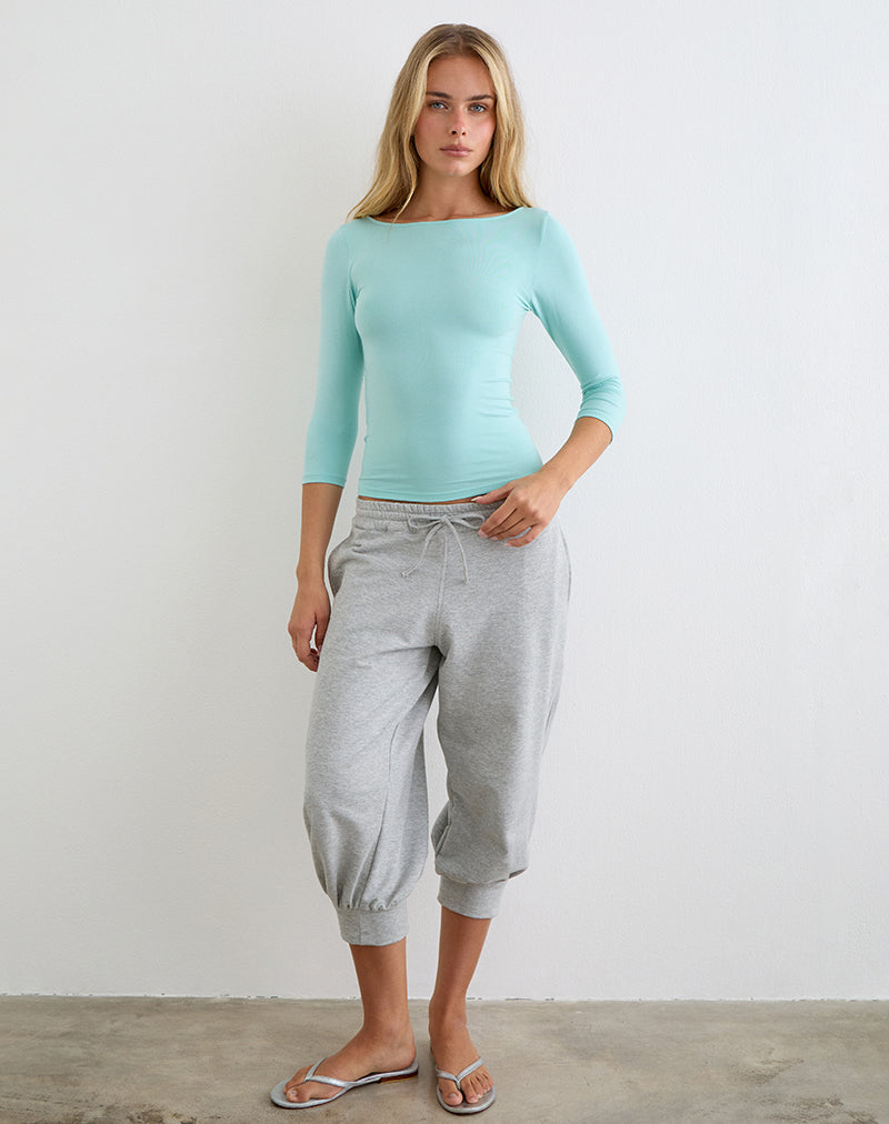 Kamsy Cropped Jogger in Grey Marl