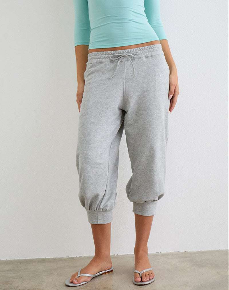 Kamsy Cropped Jogger in Grey Marl