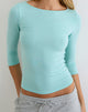 Image of Ione Quarter Sleeve Top in Aqua