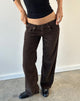 Image of Low Rise Parallel Trouser in Corduroy Chocolate Brown