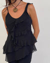Image of Irama Asymmetric Ruffle Top in Black