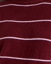 Burgundy with Pink Stripe