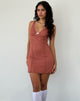 Image of Itzy Lace Mini Dress in Withered Rose
