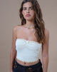 Image of Jachai Frill Detail Bandeau Top in Off White