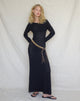 Image of Jadie Open Back Maxi Dress in Black