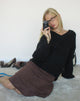 Image of Jaita V Neck Jumper in Chunky Knit Black