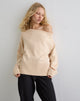 Image of Jalira Asymmetric Jumper in Cream