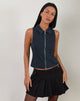 Image of Janae Vest Top in Tailoring Navy