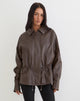 Image of Jannik Jacket in PU Dark Brown