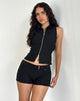 Image of Janae Vest Top in Stretch Tailoring Black