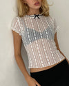 Image of Jennifer Unlined Top in Lace White