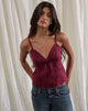 Image of Jepuni Cami Top in Burgundy