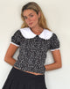 Image of Jisoya Blouse in Black Ditsy Romance