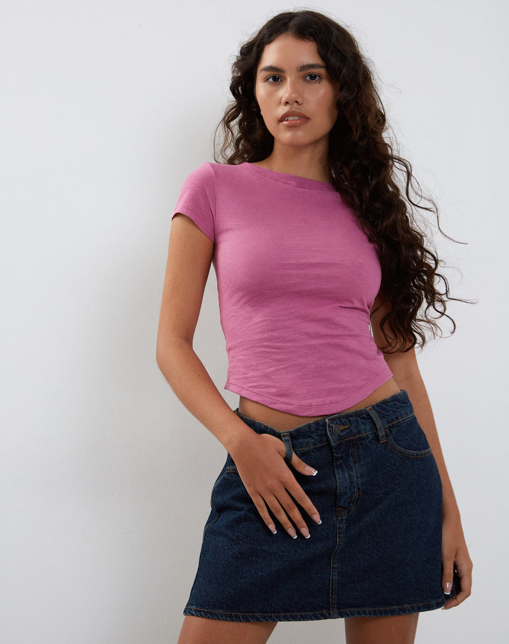 Jojes Jersey Tee in Cashmere Pink