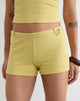 Image of Sera Micro Short in Shimmer Knit Yellow