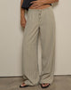 Image of Juria Trouser in Neutral Khaki Stripe