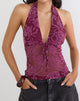 Image of Kadio Top in Flock Shadow Leaf Plum
