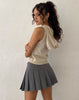 Image of Kaede Hooded Vest Top in a Knitted Natural