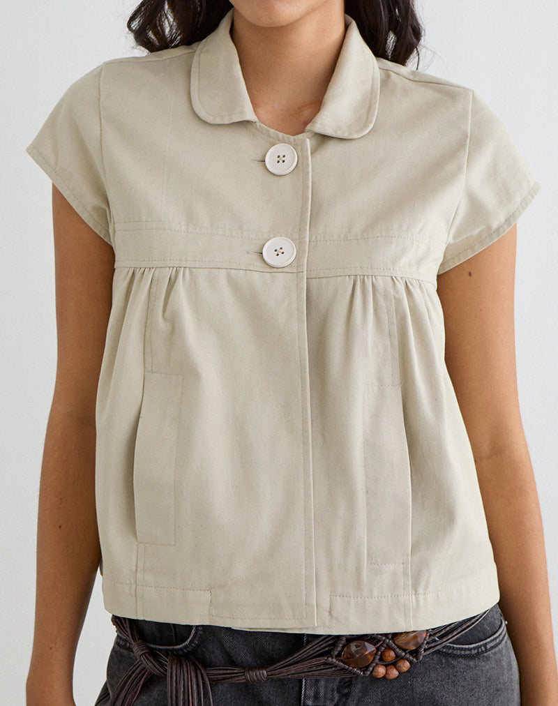 Image of Kaelus Shirt in Cotton Twill Latte