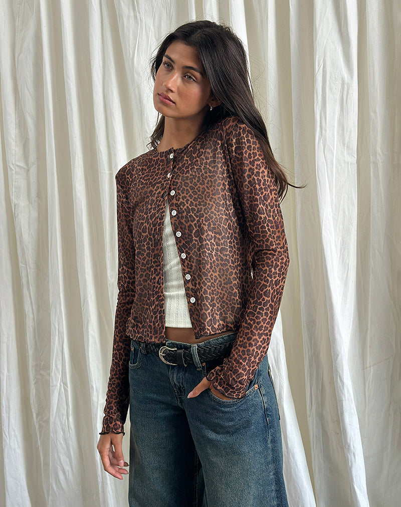 Image of Kahula Shirt in Mesh Rar Leopard