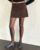 Image of Kaimar Mini Skirt in Pinstripe Brown Tailoring