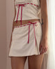 Image of Idalis Skort in Cream with Red Binding