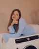 Image of Kaizo Top in Sheer Knit Cool Blue