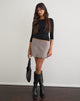 Image of Kalika Mini Skirt in Tailoring Check Brown