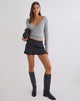 Image of Kalika Mini Skirt in Tailoring Stripe Black