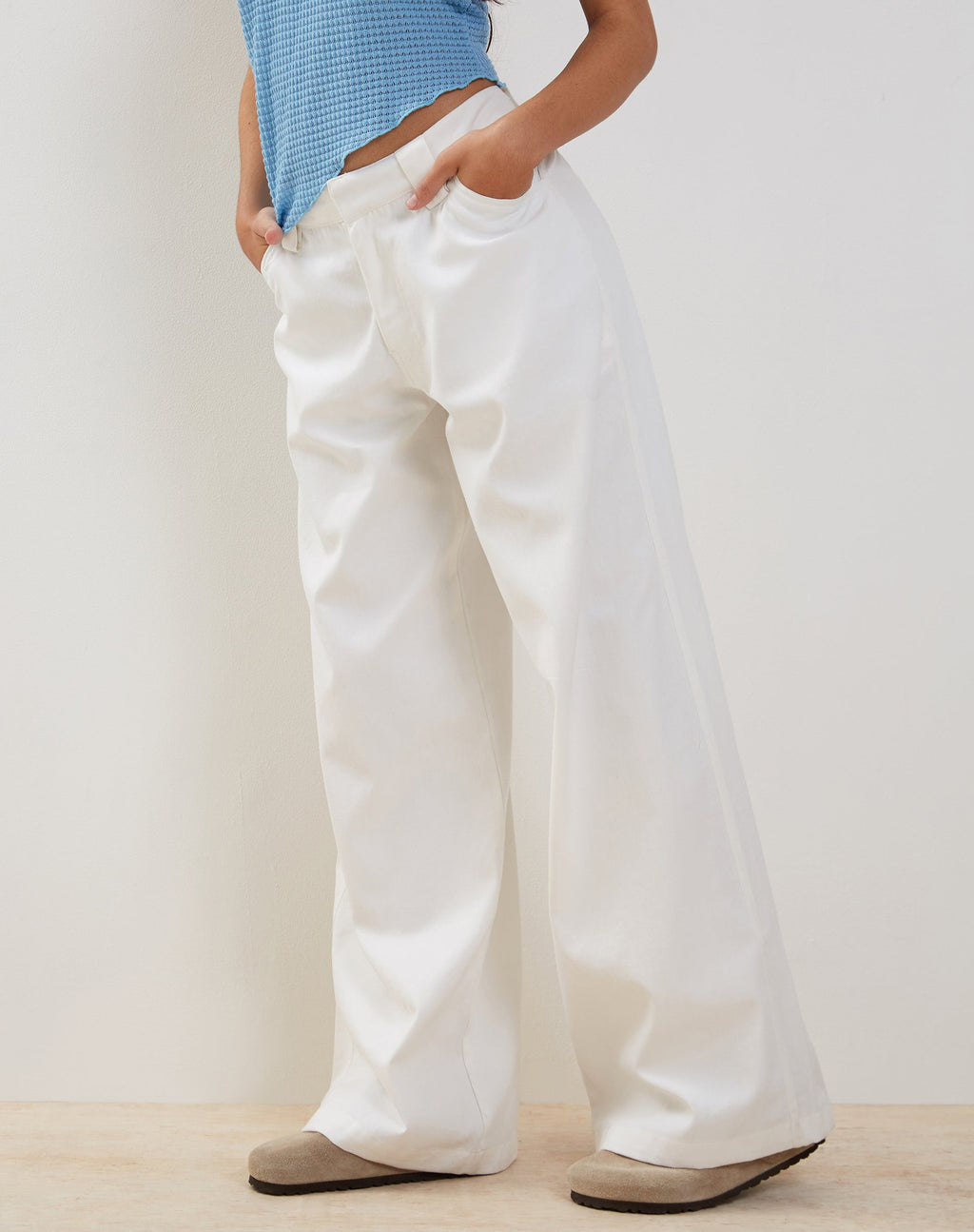 Pantalon large Kaomy en blanc