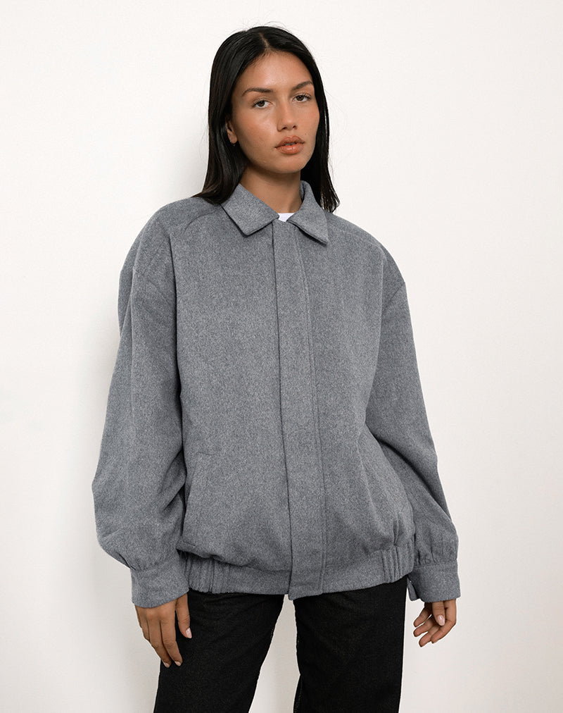 Veste Karinta en laine gris chiné