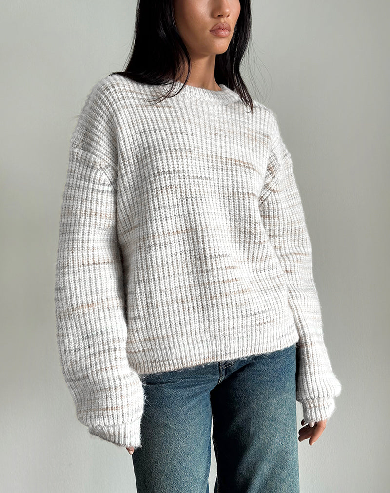 Pull Karu en maille brossée neutre