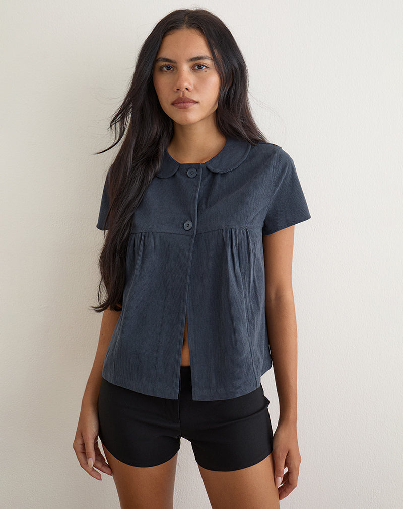 Image of Kaylan Shirt in Cord Navy
