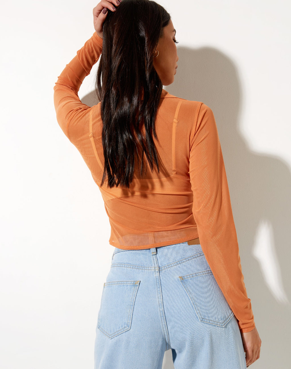 Kelly Shirt in Mesh Orange