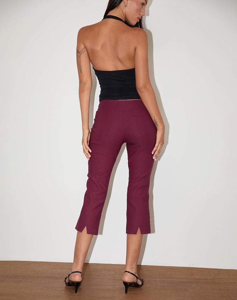 Image of Kila Capri Trousers in Tailoring Burgundy