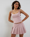 Image of Kiona Corset Top in Pink Tailoring