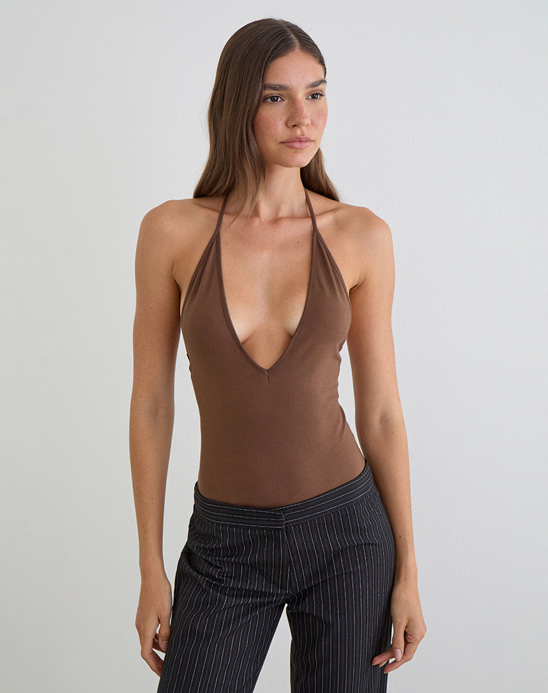 Body Kitty Deep Plunge en color cacao