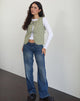 Image of Kitza Vest in Olive Gingham
