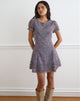 Image of Koharu Mini Dress in Shadow Blossom Blue Chiffon