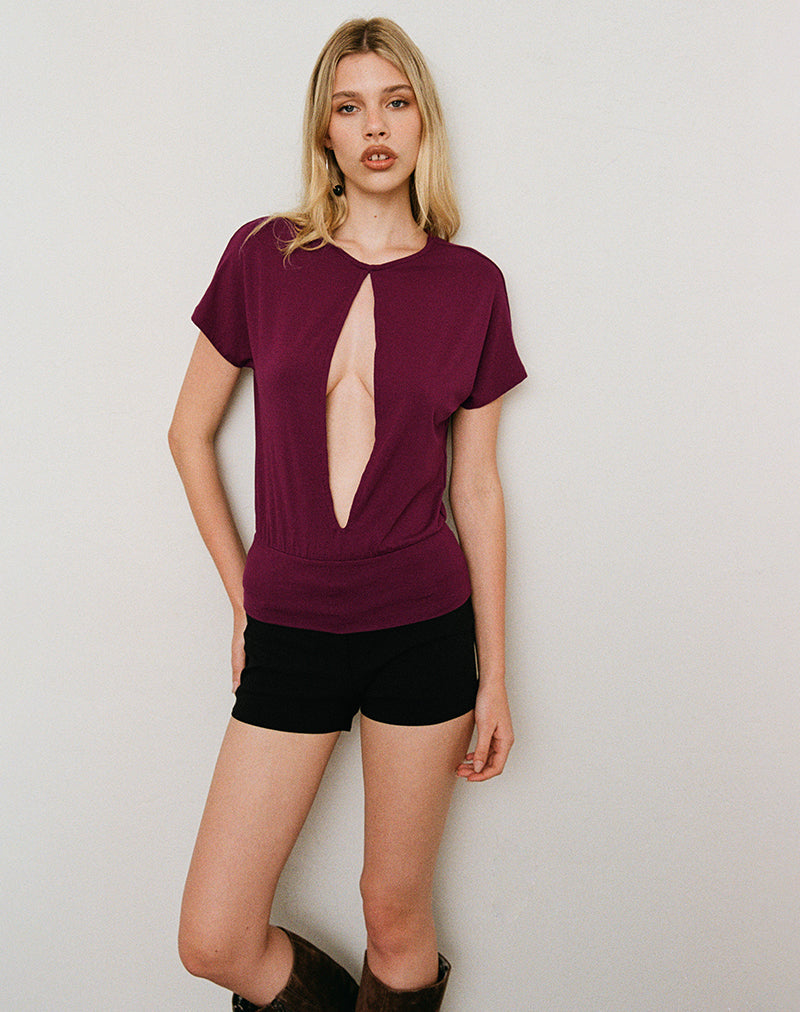 Image of Krystle Large Keyhole Top in Deep Purple