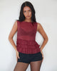 Image of Lamina Unlined Blouse in Maroon