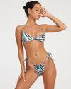 image of Laufey Bikini Top in Warped Zebra Blue