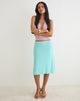 Image of Laykha Midi Skirt in Flock Floral Doodle Blue